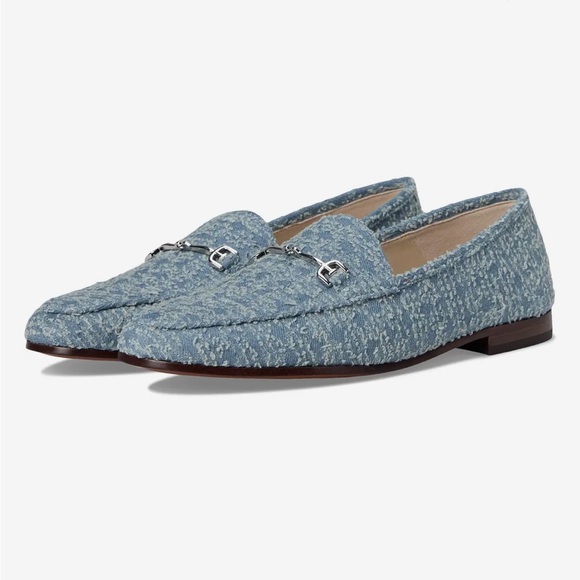 Sam Edelman Shoes - Sam Edelman Loraine Tweed Horse-Bit Denim Loafers in Montrose Blue size 6.5